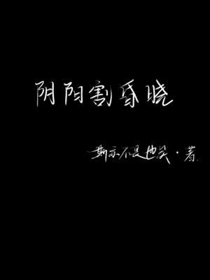 阴阳割昏晓作品封面